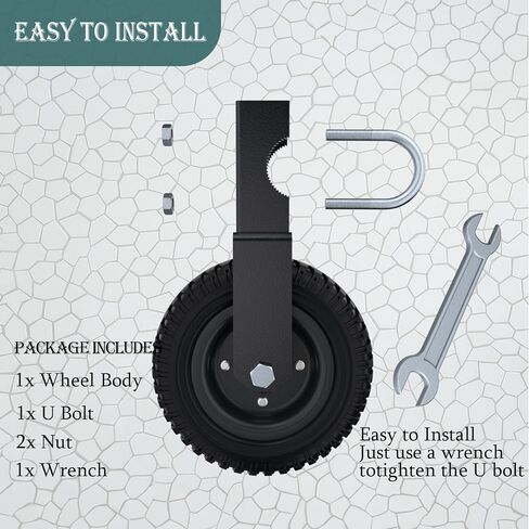 Gate Wheel, 8IN Under Mount Gate Caster, Prevent The gate from Sagging and dragging, Load Capacity 450Lbs with Wrenches in Kuwait