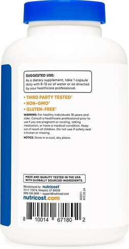 Nutricost Uva Ursi 4500mg، 240 كبسولة - كبسولات نباتية، خالية من الغلوتين، غير معدلة وراثيًا in Saudi Arabia