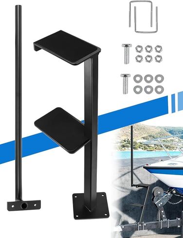 خطوات مقطورة القارب، خطوات صعود القارب المزدوجة العالمية مع مقبض وأدوات تثبيت مناسبة للقوارب الجهير والقوارب العائمة وقوارب الصيد وما إلى ذلك، خطوات مقطورة القارب لللسان (خطوتان) in Kuwait