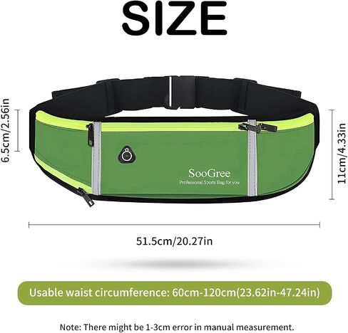 Men Women Running Belts,Adjustable Waist Pack,Waterproof Running Fanny Pack,Waterproof Running Waist Pouch Bag with Reflective Strip,Runner Belt for Running Walking Cycling Camping Gym in Kuwait