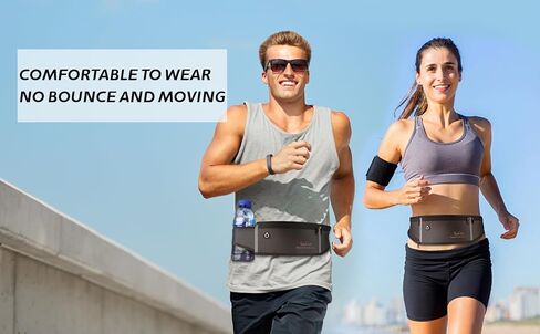 Men Women Running Belts,Adjustable Waist Pack,Waterproof Running Fanny Pack,Waterproof Running Waist Pouch Bag with Reflective Strip,Runner Belt for Running Walking Cycling Camping Gym in Kuwait