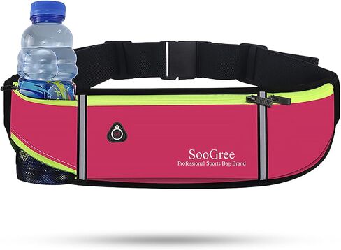 Men Women Running Belts,Adjustable Waist Pack,Waterproof Running Fanny Pack,Waterproof Running Waist Pouch Bag with Reflective Strip,Runner Belt for Running Walking Cycling Camping Gym in Kuwait