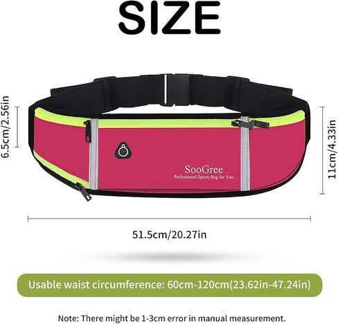 Men Women Running Belts,Adjustable Waist Pack,Waterproof Running Fanny Pack,Waterproof Running Waist Pouch Bag with Reflective Strip,Runner Belt for Running Walking Cycling Camping Gym in Kuwait