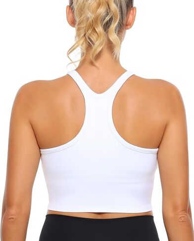 Womens Sports Bra Longline Yoga Tops for Workout Crop Y Back Padded Low Impact in Kuwait