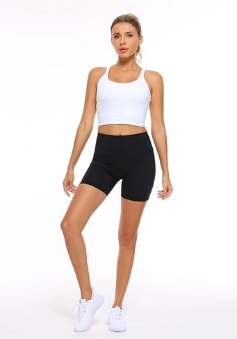 Womens Sports Bra Longline Yoga Tops for Workout Crop Y Back Padded Low Impact in Kuwait