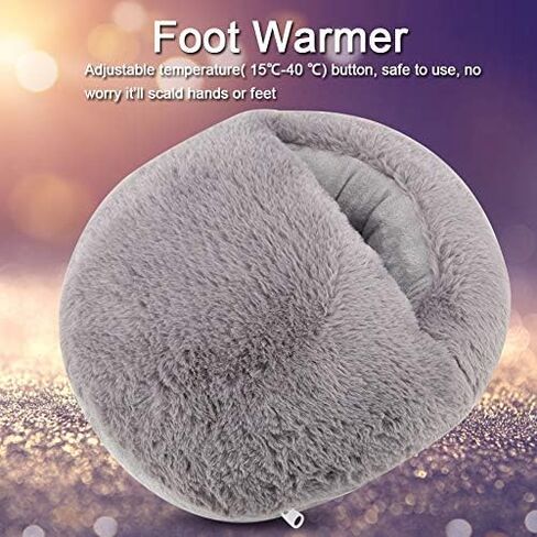 Electric Heating Pad USB Foot Warmer Cushion Adjustable Temperature for Winter Office Heating Slippers Shoes(Gray) in Saudi Arabia
