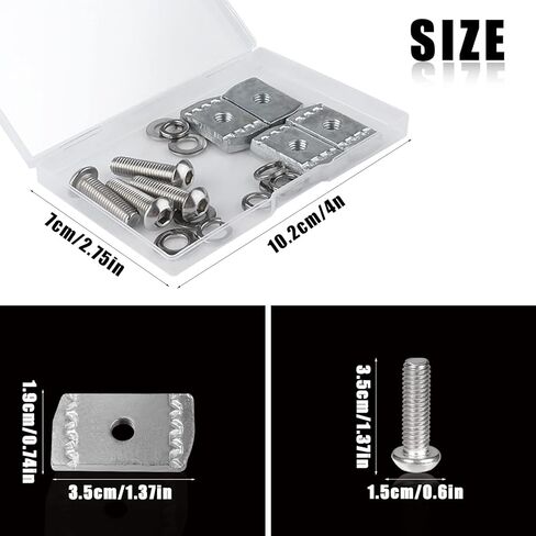 مجموعة مسامير AIEX 8 قطع تناسب Rhino-Rack Pioneer Rotopax M8 304 مسامير آلة من الفولاذ المقاوم للصدأ طقم صامولة ملحقات براغي الآلة لأجهزة الآلة حامل السيارة 43203 (30 مم) in Kuwait