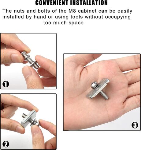 مجموعة مسامير AIEX 8 قطع تناسب Rhino-Rack Pioneer Rotopax M8 304 مسامير آلة من الفولاذ المقاوم للصدأ طقم صامولة ملحقات براغي الآلة لأجهزة الآلة حامل السيارة 43203 (30 مم) in Kuwait