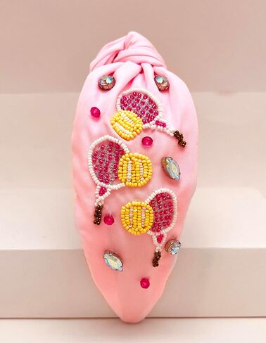 عصابة رأس معقودة للبيسبول وكرة مخلل الجولف وكرة التنس مع زخرفة لإكسسوارات Preppy المريحة هدية لعشاق الرياضة والنساء (Golf-WT) in Kuwait