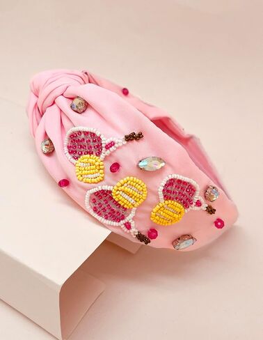 عصابة رأس معقودة للبيسبول وكرة مخلل الجولف وكرة التنس مع زخرفة لإكسسوارات Preppy المريحة هدية لعشاق الرياضة والنساء (Golf-WT) in Kuwait