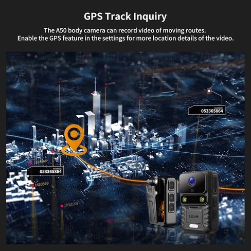 SJCAM A20 4K Body Camera Portable Video Recorder with EIS 2.33 Inch Touch Screen Wearable Security Camera 7-10Hr Battery Life, for Law Enforcement, Guard, Home, Outdoor, Travel, Camping, Cycling in Saudi Arabia