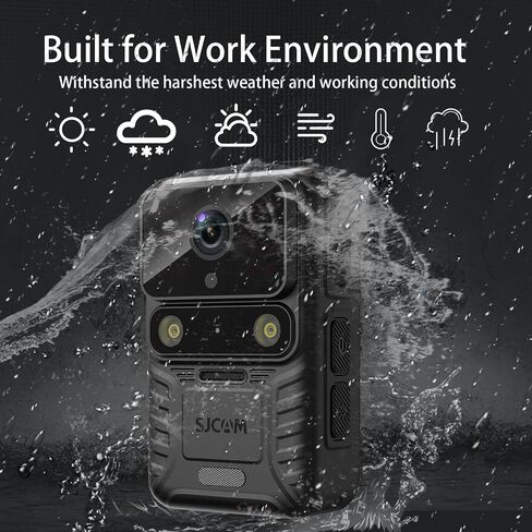 SJCAM A20 4K Body Camera Portable Video Recorder with EIS 2.33 Inch Touch Screen Wearable Security Camera 7-10Hr Battery Life, for Law Enforcement, Guard, Home, Outdoor, Travel, Camping, Cycling in Saudi Arabia