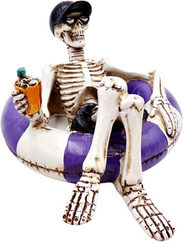 تمثال نيدزو الهيكلي في حمام السباحة، ديكور منزلي صيفي مخيف، ديكورات الهالوين المضحكة، 5.5 بوصة in Kuwait