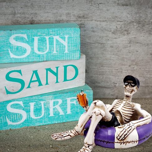 تمثال نيدزو الهيكلي في حمام السباحة، ديكور منزلي صيفي مخيف، ديكورات الهالوين المضحكة، 5.5 بوصة in Kuwait