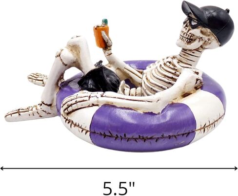 تمثال نيدزو الهيكلي في حمام السباحة، ديكور منزلي صيفي مخيف، ديكورات الهالوين المضحكة، 5.5 بوصة in Kuwait