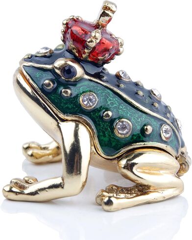 علب حلية الأمير الضفدع الصغيرة من سيفينبيز، علب مجوهرات على شكل ضفدع مفصلي، هدية للفتيات والنساء - هدايا عيد الأم in Kuwait