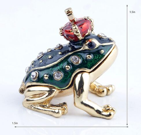 علب حلية الأمير الضفدع الصغيرة من سيفينبيز، علب مجوهرات على شكل ضفدع مفصلي، هدية للفتيات والنساء - هدايا عيد الأم in Kuwait