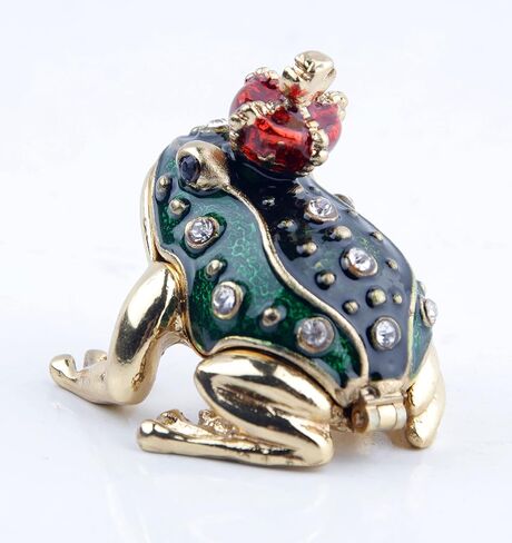 علب حلية الأمير الضفدع الصغيرة من سيفينبيز، علب مجوهرات على شكل ضفدع مفصلي، هدية للفتيات والنساء - هدايا عيد الأم in Kuwait