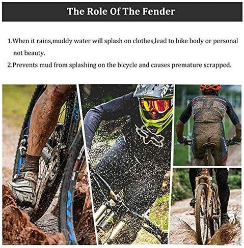 Mountain Bike Fender Mud Guard, Fits 26, 275, 29, Bike Fender, MTB Mud Guard, Bike Splash Guard, Kid Bike Fender, Dirt Jump Bike Guard in Saudi Arabia