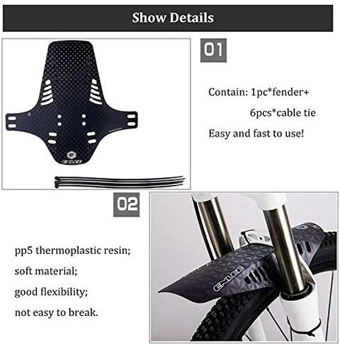 Mountain Bike Fender Mud Guard, Fits 26, 275, 29, Bike Fender, MTB Mud Guard, Bike Splash Guard, Kid Bike Fender, Dirt Jump Bike Guard in Saudi Arabia