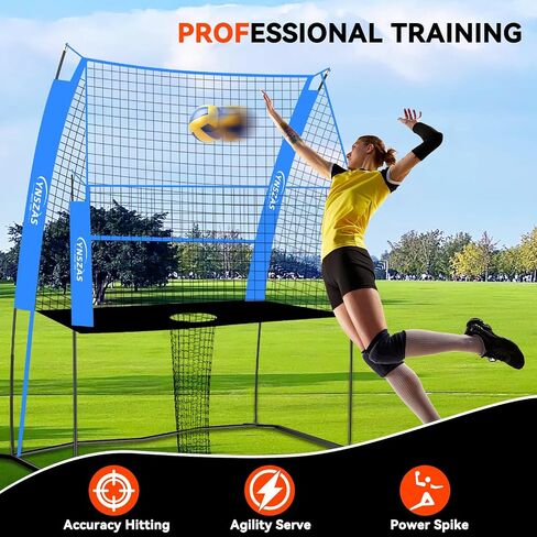 Professional Volleyball Training Net, Adjustable Volleyball Spike Serving Hitting Practice Equipment Machine, Volley Trainer Setting Gear Gifts for Indoor/Outdoor in Saudi Arabia