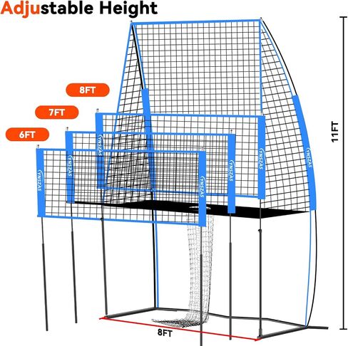 Professional Volleyball Training Net, Adjustable Volleyball Spike Serving Hitting Practice Equipment Machine, Volley Trainer Setting Gear Gifts for Indoor/Outdoor in Saudi Arabia