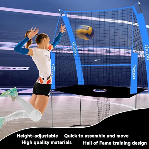 Professional Volleyball Training Net, Adjustable Volleyball Spike Serving Hitting Practice Equipment Machine, Volley Trainer Setting Gear Gifts for Indoor/Outdoor in Saudi Arabia