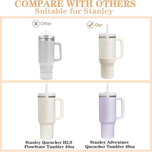 Silicone Stanley Boot For Stanley 40 Oz Tumbler With Handle,Stanley Boot Sleeve 40 Oz,Protective Water Bottle Cup Bottom Bumper Cover For Stanley Boot Sleeve 40 Oz,Stanley Cup Accessories… in Saudi Arabia