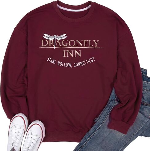 سترة UNIQUEONE Dragonfly Inn Stars Hollow: قميص Luke's Diner للسيدات على شكل يعسوب in Saudi Arabia