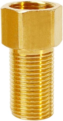 Hoashing 1/2 "ذكر إلى 1/2" أنثى مستقيم الموضوع النحاس تمديد وصلة أنابيب لحوض صنبور/دش، طول 1.97 بوصة/50 مللي متر in Kuwait