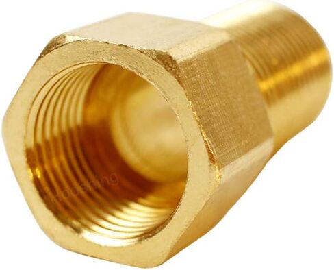 Hoashing 1/2 "ذكر إلى 1/2" أنثى مستقيم الموضوع النحاس تمديد وصلة أنابيب لحوض صنبور/دش، طول 1.97 بوصة/50 مللي متر in Kuwait