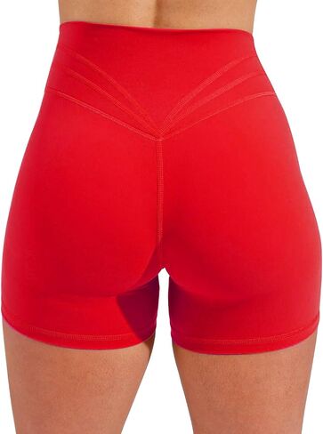 Unthewe Women's Workout Gym Biker Shorts High Waisted Athletic Booty Yoga Shorts with Tummy Control in Saudi Arabia