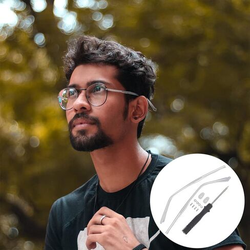 ذراع استبدال النظارات من Uonlytech، مجموعتان من ملحقات النظارات، طقم إصلاح النظارات، مجموعة تثبيت النظارات، نظارات الشمس البديلة، أطراف النظارات، جناح معدني للرجال والنساء عالمي in Kuwait