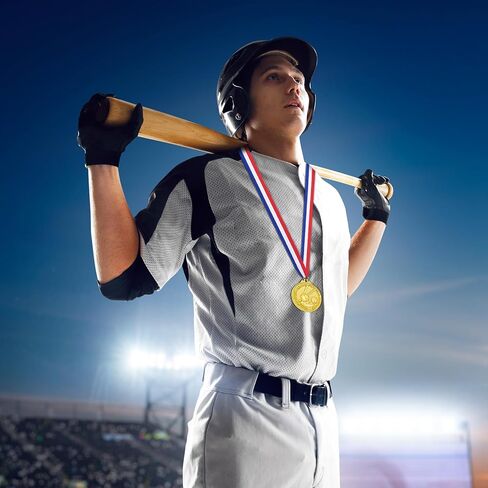 15 Pack Medals for Award for Kids Gold Baseball Medals with Ribbons, 2 Inches in Saudi Arabia