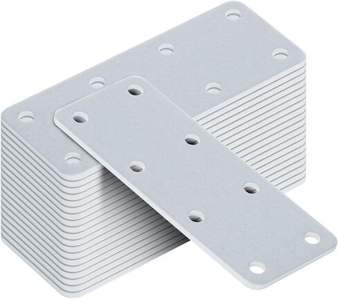 20 PCS 4" x 1-5/8" Aluminum Flat Mounting Bracket, 6 Hole Flat Straight Mending Plate Machines Fixing Braces, 2mm Thickness in Saudi Arabia