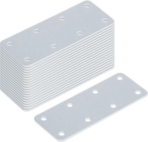 20 PCS 4" x 1-5/8" Aluminum Flat Mounting Bracket, 6 Hole Flat Straight Mending Plate Machines Fixing Braces, 2mm Thickness in Saudi Arabia
