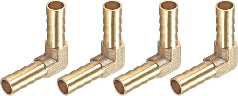 METALLIXITY L-shaped Brass Barb Fitting (8mm) 2pcs, Barb Connector Coupler - for Fuel Air Water Oil Gas in Saudi Arabia