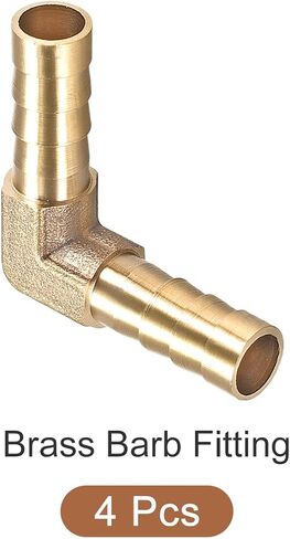 METALLIXITY L-shaped Brass Barb Fitting (8mm) 2pcs, Barb Connector Coupler - for Fuel Air Water Oil Gas in Saudi Arabia