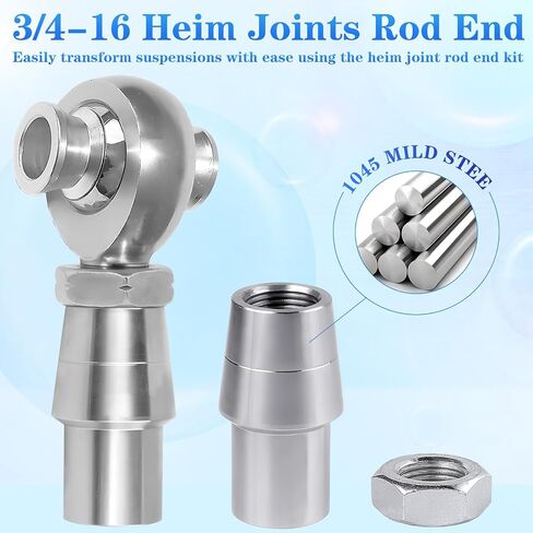 YIFUOK 3/4" Heim Joint Rod End Kit,Left and Right Hand Thread Heim Joint,2 Link 750"Chromoly Joints Panhard Rod End Kit (3/4 inch-2Set) in Saudi Arabia