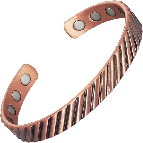 MagVIVACE سوار مغناطيسي نحاسي للنساء لالتهاب المفاصل، مجوهرات نحاسية نقية، أساور التخلص من السموم الليمفاوية مع مغناطيس غاوس 3500 (0303Q) in Kuwait