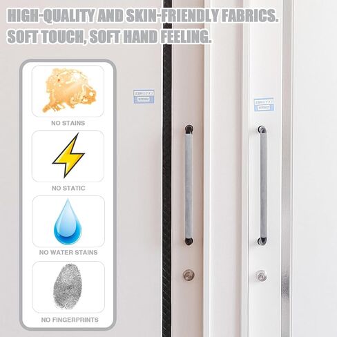 4 pcs Refrigerator Door Handle Covers Set of 4, Fridge Door Handle Covers, Kitchen Appliance Decor Handles, Dust Covers for Fridge, Dishwasher Oven Keep Off Fingerprints,Food Stains (Gray) in Kuwait