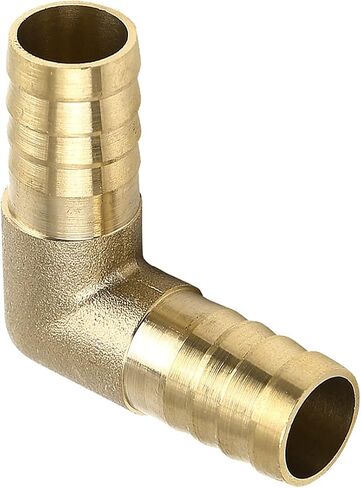 90 Degree Brass Elbow Male Thread Hose Barb Fitting - Pipe Barb Connector Quick Connect, Apply to Pipe Connection (14mm OD, Gold Tone) in Saudi Arabia