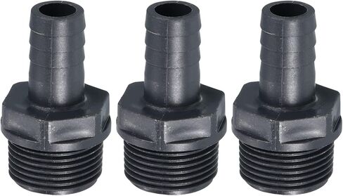 تركيب خرطوم بارب UPVC من باتيكل، 14 مم شائك G3/4 محول موصل أنبوب ذكر تركيبات سريعة لهواء الوقود المائي، رمادي in Saudi Arabia