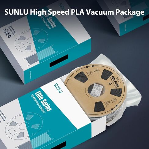 SUNLU Elite PLA Plus Filament 1.75 مم - 1 كجم (2.2 رطل) عالية السرعة PLA+ خيوط طابعة ثلاثية الأبعاد تدعم الطباعة السريعة 30-600 مم/ثانية، دقة الأبعاد 1.75 مم +/- 0.02 مم، 320 مترًا، أحمر PLA+ in Kuwait
