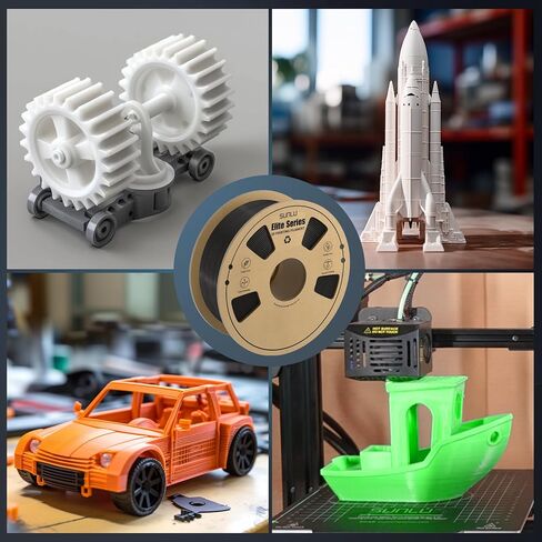 SUNLU Elite PLA Plus Filament 1.75 مم - 1 كجم (2.2 رطل) عالية السرعة PLA+ خيوط طابعة ثلاثية الأبعاد تدعم الطباعة السريعة 30-600 مم/ثانية، دقة الأبعاد 1.75 مم +/- 0.02 مم، 320 مترًا، أحمر PLA+ in Kuwait