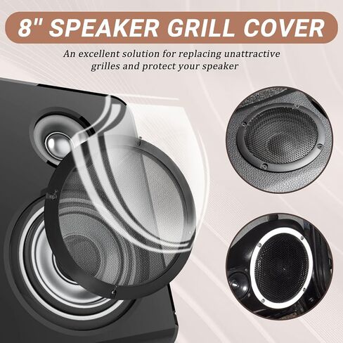 6.5'' Speaker Grill Cover 6.5 Inches Speaker Subwoofer Grill Grille Cover with Metal Mesh and Black Plastic Rim for Car Speakers, Home Speakers in Saudi Arabia