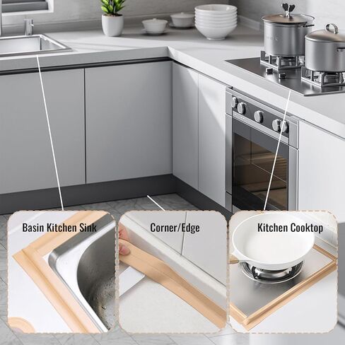 شريط مانع التسرب للحمام، شريط السد المقاوم للماء، شريط السد في زوايا الحائط، شريط إغلاق ذاتي اللصق، شريط بسيط للمطبخ، حوض استحمام المرحاض، الحمام، المغسلة، سطح الطاولة وحامي حافة الجدار الأرضية in Kuwait