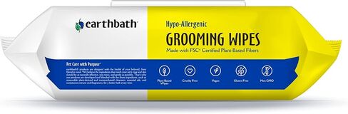 earthbath, Mango Tango Grooming Wipes - Dog Wipes for Paws and Butt, Best Pet Wipes for Dogs & Cats, Made in USA, Cruelty-Free Dog Cleaning Wipes, Removes Dirt & Dander - 100 Count (2 Pack) in Saudi Arabia