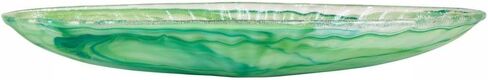 وعاء فيتري أوندا زجاجي طويل بيضاوي باللون الأخضر، مقاس 66 سم طولًا × 8 عرضًا، طبق تقديم على شكل عضوي منفوخ بالفم in Kuwait