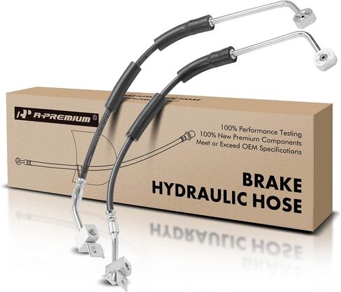 A-Premium Front Passenger Side Brake Hydraulic Hose Compatible with Select Jeep Models - Liberty 2002 2003 2004 2005 2006 2007 - Replace# 52128312AC in Kuwait